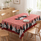 🐓 50 % RABATT NU! 🍽️ Röd rutig tuppduk – skydd mot spill, högkvalitativ polyester & vågmönstrad spets – perfekt för festliga måltider och vardagsbruk 🌾