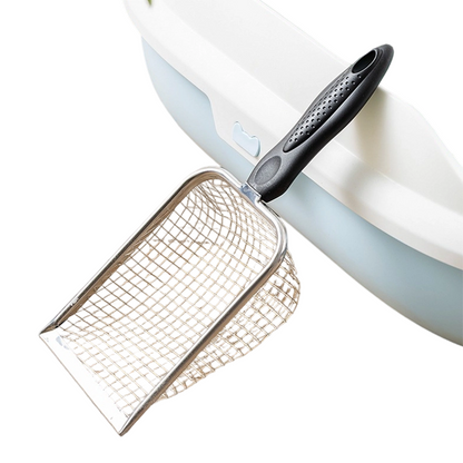 🐱 50 % RABATT NU! 🧹 Fine mesh metal cat litter scoop – professionellt rostfritt stål, snabb siktning & ergonomiskt grepp – perfekt för daglig kattvård ✨