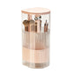 💄 50 % RABATT NU! 🧹 Elegant dammsäker sminkborste-organisatör – tryck-upp förvaring, flera fack & skyddslock – perfekt för toalettbordet 💅