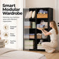 🗄️ 50 % RABATT NU! 🧺 Multi-tier space-saving dustproof wardrobe – smart moduldesign, kraftiga stålrör & fullt dammsskydd – perfekt för sovrum och studentrum 🏠