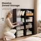 🗄️ 50 % RABATT NU! 🧺 Multi-tier space-saving dustproof wardrobe – smart moduldesign, kraftiga stålrör & fullt dammsskydd – perfekt för sovrum och studentrum 🏠
