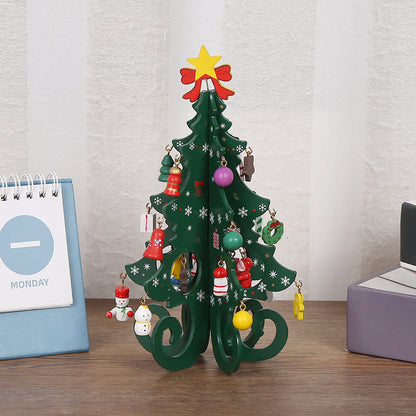🎄 50 % RABATT NU! 🧩 DIY wooden Christmas tree ornament set – bygg, dekorera & lek – perfekt för mysig juletid med familjen 🎅