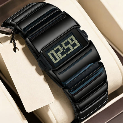 ⌚ 50 % RABATT NU! ✨ Lyxig digitalur – polerat metall, tydlig display & heldagskomfort – perfekt för kontor, vardag och kväll 💼