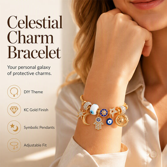 🌙 50 % RABATT NU! ✨ Celestial sun moon charm bracelet – sol, måne & stjärnor – justerbar & glänsande – perfekt för vardag och fest 💫