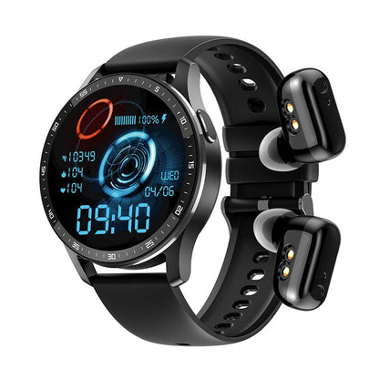 ⌚ 50 % RABATT NU! 🎧 2-i-1 smartklocka med trådlösa hörlurar – musik, samtal & träning i ett 📱