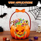 🎃 50 % RABATT NU! 👻 Halloween genomskinliga pumpa presentpåsar – dragkedja & bekvämt handtag för godis 🍬