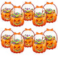 🎃 50 % RABATT NU! 👻 Halloween genomskinliga pumpa presentpåsar – dragkedja & bekvämt handtag för godis 🍬