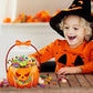 🎃 50 % RABATT NU! 👻 Halloween genomskinliga pumpa presentpåsar – dragkedja & bekvämt handtag för godis 🍬