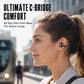🎧 50 % RABATT NU! 🎵 Open-ear wireless clip-on earbuds – bekväm C-form, 13mm titanium & Bluetooth 6.0 – perfekt för träning och pendling 🏃