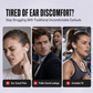 🎧 50 % RABATT NU! 🎵 Open-ear wireless clip-on earbuds – bekväm C-form, 13mm titanium & Bluetooth 6.0 – perfekt för träning och pendling 🏃