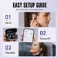 🎧 50 % RABATT NU! 🎵 Open-ear wireless clip-on earbuds – bekväm C-form, 13mm titanium & Bluetooth 6.0 – perfekt för träning och pendling 🏃