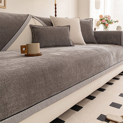 🛋️ 50 % RABATT NU! 🧵 Halksäker chenille-sofföverdrag – mjuk vaxad chenille, halkskydd & maskintvättbart – perfekt för vardagsrummet 🏠