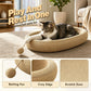 🐱 50 % RABATT NU! 🛏️ Wear-resistant sisal cat scratcher bed – repa, sova & leka – rymlig oval form + kattleksak – rädda din soffa! 🧶