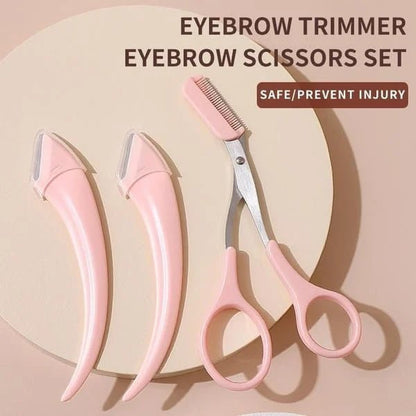 ✂️ 50 % RABATT NU! 👁️ Ögonbrynssax med kam – precisionsdesign, rostfritt stål & ergonomisk – perfekt för enkel och säker trimning 💄