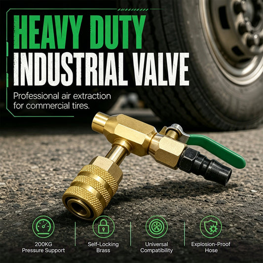 🔧 50 % RABATT NU! 🚛 Mässings däckdefleringsventil med självlåsande chuck – hållbar, läckagesäker & tungdrift – perfekt för lastbilar och industriellt bruk 💪