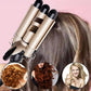 🌀 50 % RABATT NU! 💁‍♀️ 3-barrel locktonger med justerbar temperatur – snabb uppvärmning, keramisk beläggning & antiskållning – perfekt för naturliga vågor 💈