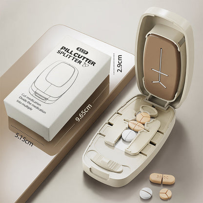 💊 50 % RABATT NU! ✂️ Bärbar tablettdelare – delar i 2 eller 4 delar – kompakt design – perfekt för resan och hemmet 🧳