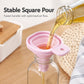 🧴 Köp 1 få 1 GRATIS! ⭕ Foldable silicone collapsible wide mouth funnel – platsbesparande, värmebeständig & universell – perfekt för köket 🍶