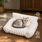 🛋️ 50 % RABATT NU! 🐾 Cozy sofa pet bed – ultramjuk, upphöjda kanter & ribbad plysch – perfekt för katter och hundar 🧸