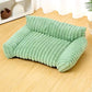 🛋️ 50 % RABATT NU! 🐾 Cozy sofa pet bed – ultramjuk, upphöjda kanter & ribbad plysch – perfekt för katter och hundar 🧸