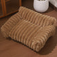 🛋️ 50 % RABATT NU! 🐾 Cozy sofa pet bed – ultramjuk, upphöjda kanter & ribbad plysch – perfekt för katter och hundar 🧸