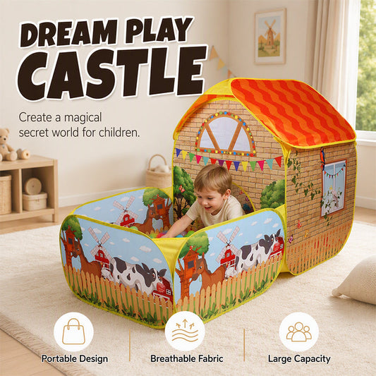 🏰 50 % RABATT NU! 🎪 Barnens lekstuga tält – sätts upp på minuter, passar överallt & ger timmar av fantasifull lek – maskintvättbart & lätt att förvara 🧸