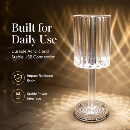 💎 50 % RABATT NU! 🌹 Touch rose kristalllampa – 16 RGB-färger, 3 ljusstyrkor & USB-laddning – perfekt för sovrum och vardagsrum ✨