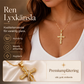 💫 50 % RABATT NU! ✝️ Halsband med gnistrande vriden knut och korspendant – elegant design, högkvalitativ finish & tidlös stil – perfekt för vardag och fest 🌟