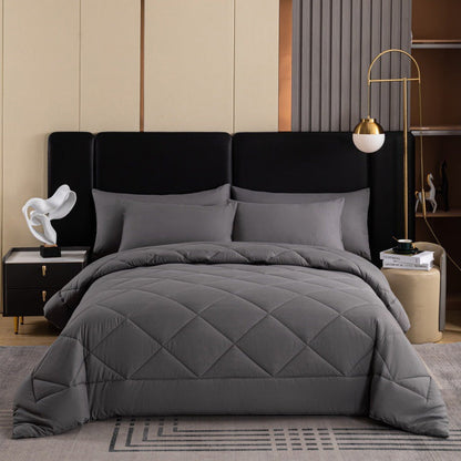 🛏️ 50 % RABATT NU! 🧵 3-delat quiltat täckeset – mjukt material, diamantsöm & allsäsongskomfort – perfekt för bekväm sömn 🌙
