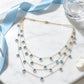 🌸 50 % RABATT NU! 💎 Sparkling multi-layered pendant necklace – fyrlagers design, syntetiska kristaller & guldton – perfekt för vardag och fest 🌙