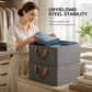 🧺 50 % RABATT NU! 📦 Foldable storage basket with handles – håll hemmet snyggt & organiserat – perfekt för kläder, filtar och leksaker 🏠