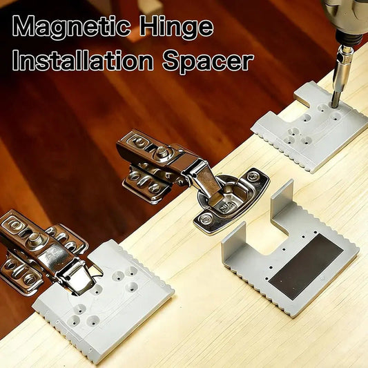 🔧 50 % RABATT NU! 🚪 Justeringsverktyg för installation av skåpdörrsgångjärn – magnetisk mall, exakta hål & jämna spalter – perfekt för snickare och DIY 🛠️