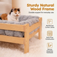 🛏️ 50 % RABATT NU! 🐾 Elevated plush pet bed – träram, tvättbar & stadig – perfekt för hundar och katter – lyxig komfort året runt 🌿