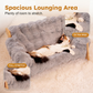 🛏️ 50 % RABATT NU! 🐾 Elevated plush pet bed – träram, tvättbar & stadig – perfekt för hundar och katter – lyxig komfort året runt 🌿