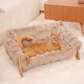 🛏️ 50 % RABATT NU! 🐾 Elevated plush pet bed – träram, tvättbar & stadig – perfekt för hundar och katter – lyxig komfort året runt 🌿