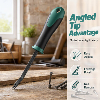 🔨 50 % RABATT NU! 🛡️ Ergonomisk häftklammerborttagare spikdragare – vinklad spets, hållbar & bekväm – perfekt för renovering och träarbete 🛠️