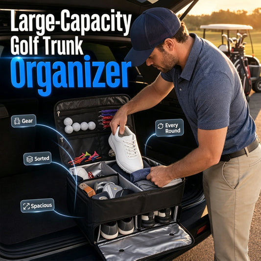 ⛳ 50 % RABATT NU! 🏌️ Large-capacity golf trunk organizer – smarta fack, hållbar & portabel – perfekt för golfutrustning och resor 🚗