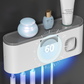 🧴 50 % RABATT NU! 🛡️ Hygienic family toothbrush station with UV light – UV-C sterilisering, automatisk tandkrämsdispenser & borrfri installation – perfekt för badrummet 🏠