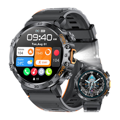 ⌚ 50 % RABATT NU! 🔦 Multifunctional outdoor smartwatch – robust, LED-ficklampa & HD-samtal – perfekt för äventyr och träning 🏔️