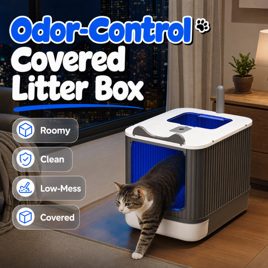 🐱 50 % RABATT NU! 🚽 Odor-control covered litter box – stor, topp-ingång & utdragbar bricka – perfekt för stora katter och flerkattshushåll 🏠
