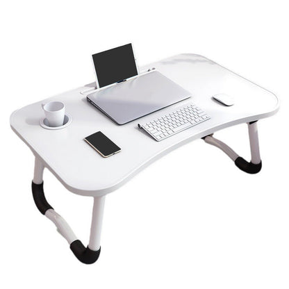 📱 50 % RABATT NU! 🪑 Hopfällbart bärbart sängbord för bärbar dator med mugghållare – stor yta, stabil & platsbesparande – perfekt för sängen och soffan 🛋️