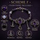💫 50 % RABATT NU! 🔮 Gotiskt lila strass Halloween-armband – häxiga berlocker, elegant lila & hållbart – perfekt för Halloween och gotiska outfits ✨