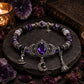 💫 50 % RABATT NU! 🔮 Gotiskt lila strass Halloween-armband – häxiga berlocker, elegant lila & hållbart – perfekt för Halloween och gotiska outfits ✨