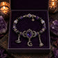 💫 50 % RABATT NU! 🔮 Gotiskt lila strass Halloween-armband – häxiga berlocker, elegant lila & hållbart – perfekt för Halloween och gotiska outfits ✨