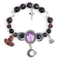 💫 50 % RABATT NU! 🔮 Gotiskt lila strass Halloween-armband – häxiga berlocker, elegant lila & hållbart – perfekt för Halloween och gotiska outfits ✨