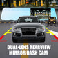 🚗 50 % RABATT NU! 📹 Dual-lens rearview mirror dash cam – 1080P, 170° vinkel & loop-inspelning – perfekt för säker körning och parkering 🛡️