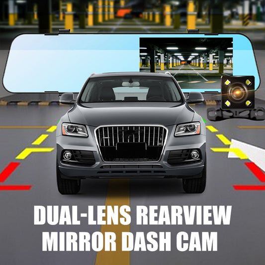 🚗 50 % RABATT NU! 📹 Dual-lens rearview mirror dash cam – 1080P, 170° vinkel & loop-inspelning – perfekt för säker körning och parkering 🛡️