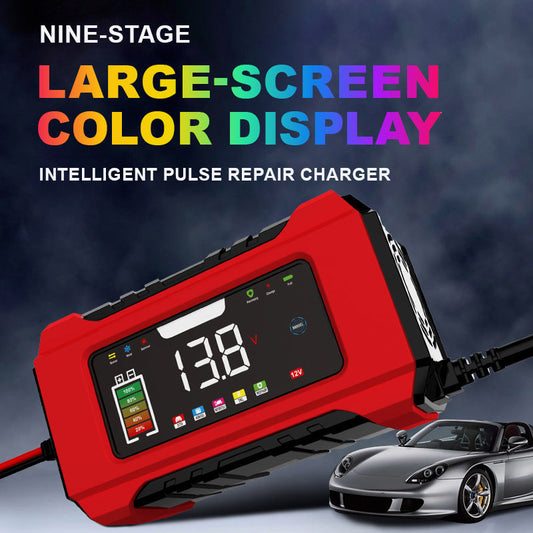 🔋 50 % RABATT NU! ⚡ Intelligent bilbatteriladdare 12V 6A – 9 steg & pulsreparation – LCD-färgdisplay för bly-syrabatterier 🚗