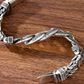 📿 50 % RABATT NU! ✨ Retro mantra-armband för män – sexstavig design, silverfinish & dubbel kedja – snyggt och meningsfullt 🖤