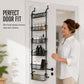 🚪 50 % RABATT NU! 🧺 Over the door hanging storage basket organizer – borrfri, platsbesparande & flera nivåer – perfekt för badrum, kök och sovrum 🏠